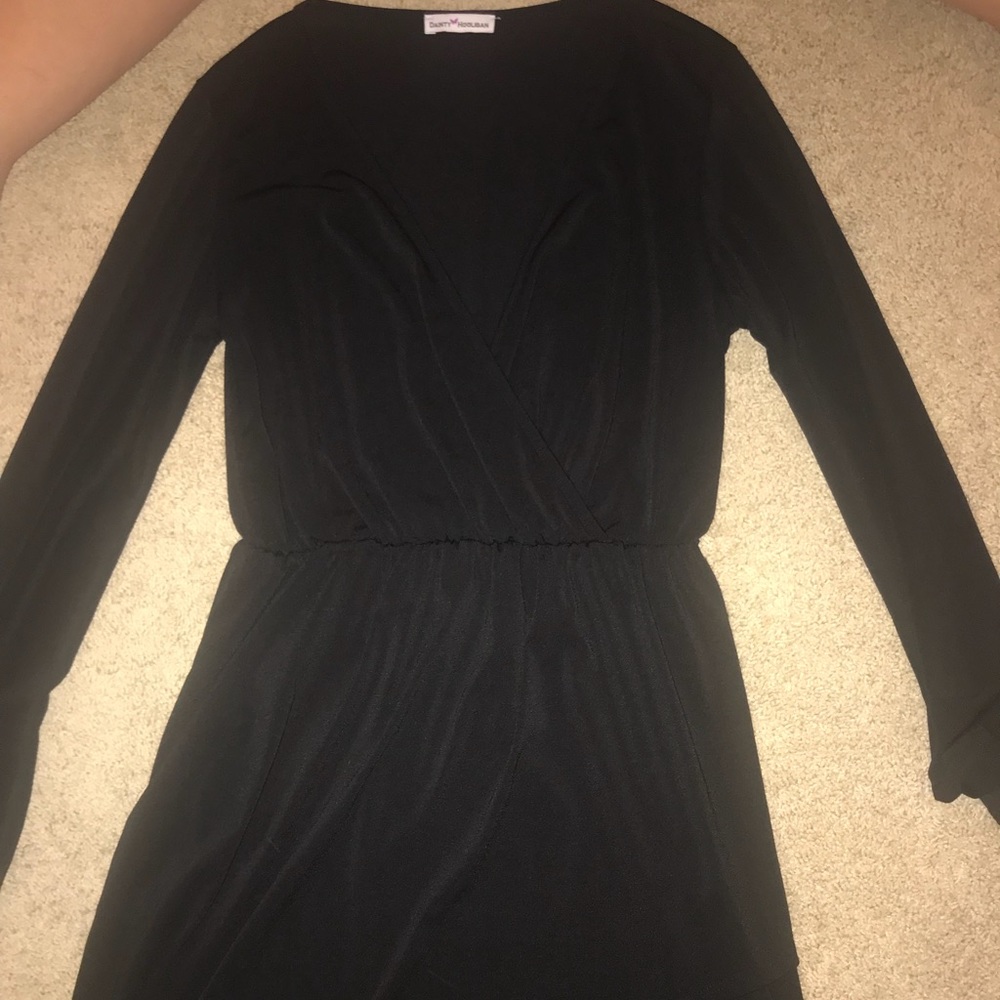 Dainty hooligan black v neck dress
